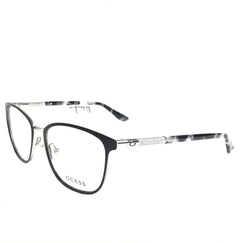 Guess GU2659 002 MATTE Eyeglasses Frames Black Gray Round Full Rim 51-17-140